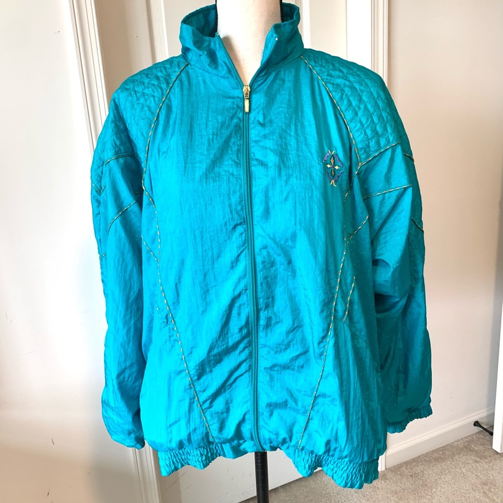 Vintage BOLD SPIRIT 80’S Warm Up Track Jacket—SZ L